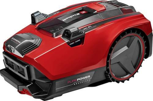 Einhell Freelexo Cam Plus 600 Mähroboter mit Kamera und GPS, Rot-Schwarz, für Flächen bis 600 m²