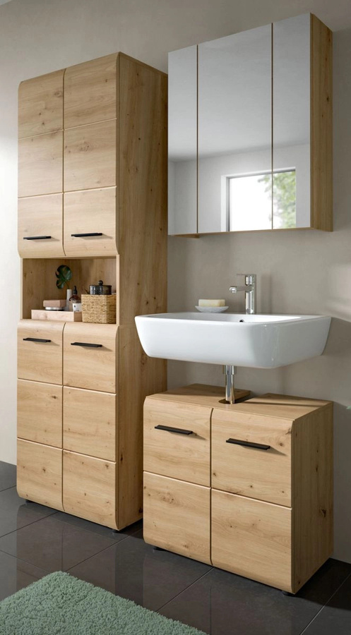 Badmöbel Set Cover von Inn.Furn in Eiche Matt, 3-teilig, Breite: 135 cm - Bild 1