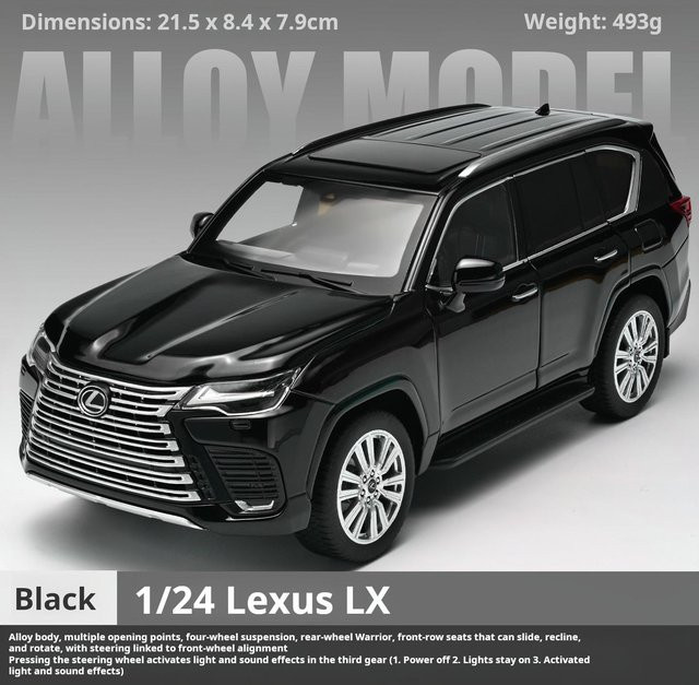 Linyi toy car Lexus Lx Diecast Auto, 1:24, mit Sound und Licht, ab 14 Jahren - Bild 1