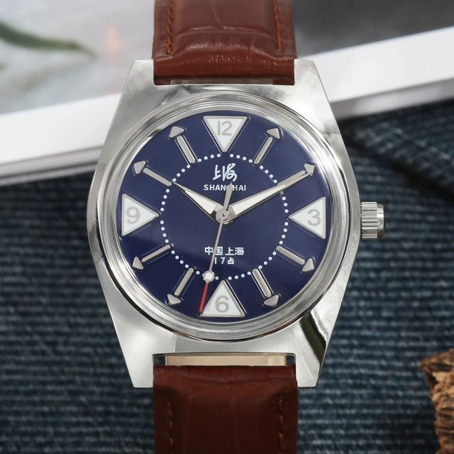HEIMDALLR Armbanduhr, Handaufzug, Edelstahl, 36 mm, Blau, Herren - Bild 1