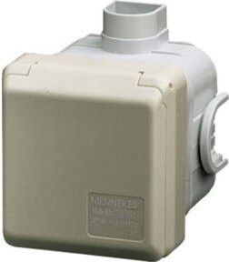 Mennekes Cepex UP-Dose IP44 16A 5p 6h 400V in Weiß und Grau für Unterputz-Montage - Bild 1