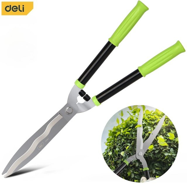 Deli Gartenschere und Heckenschere aus SK5 Stahl zum Beschneiden von Ästen und Rasen, 8/21 Zoll - Bild 1