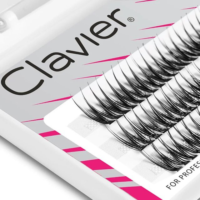 Clavier Cluster Wimpern, Fischschwanz Form, Black, Unisex - Bild 1