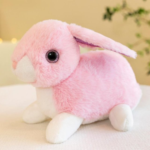 Joyful toys Hasenpuppe, Plüschtier, rosa, 25cm - Bild 1