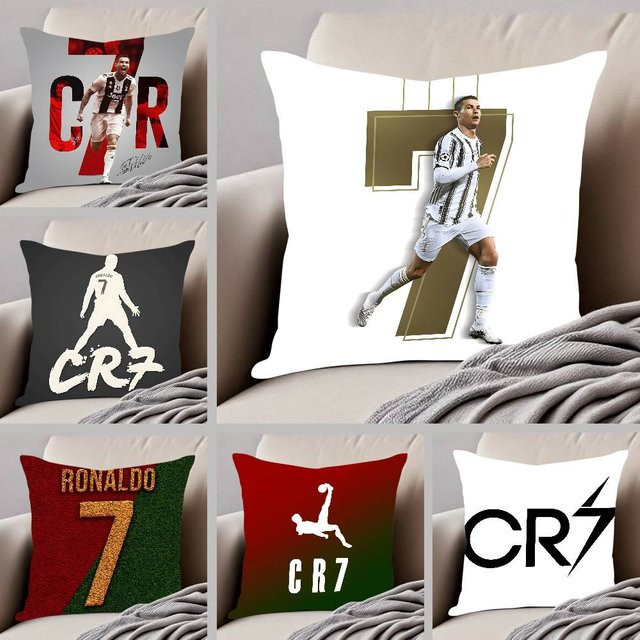 CR7 Cristiano Ronaldo Kissenbezug mit Muster für dein Wohnzimmer oder Schlafzimmer - Bild 1