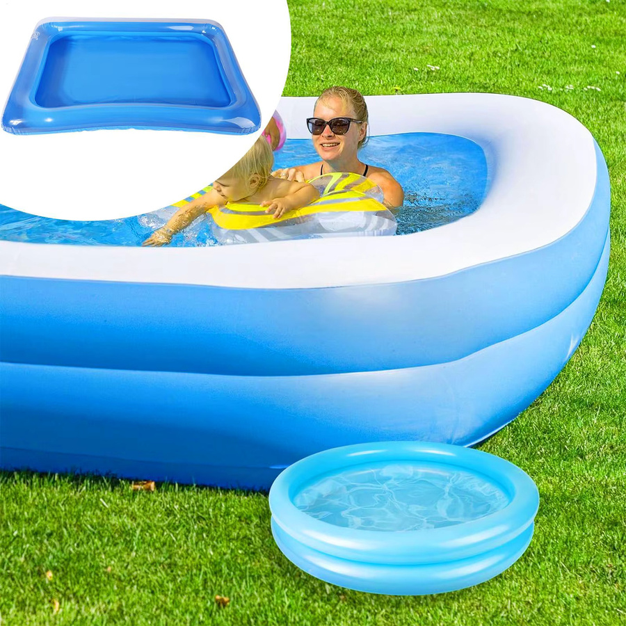 Tragbares aufblasbares Fußbecken in Blau für den Pool-Einstieg - Bild 2