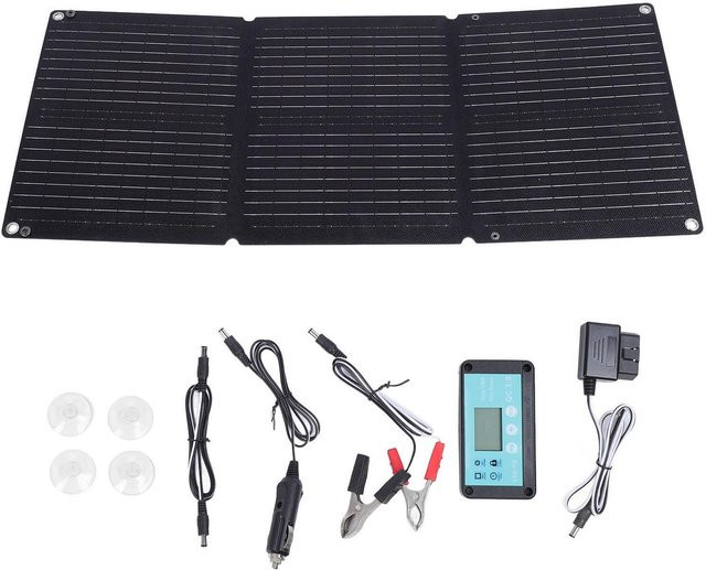 Aimo Faltbares Solarpanel 90W mit OBD-Schnittstelle in Schwarz - Bild 1