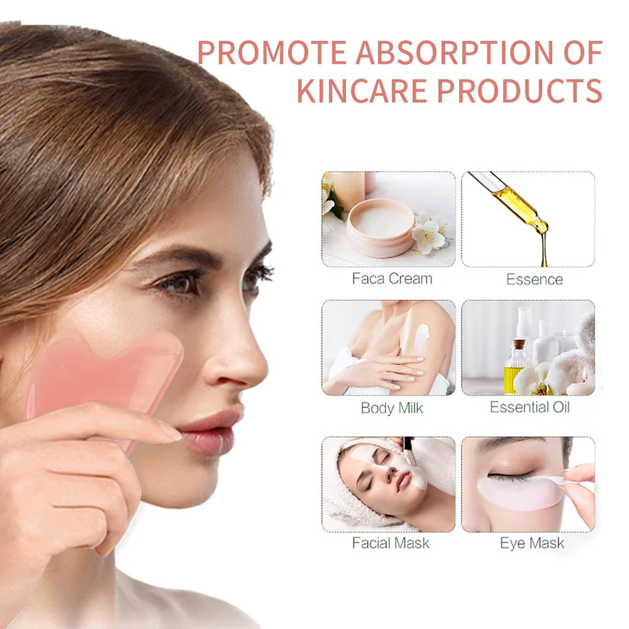 INYUSUN Gua Sha Gesichtsmassagegerät, Herzform, Mini, Unisex - Bild 2