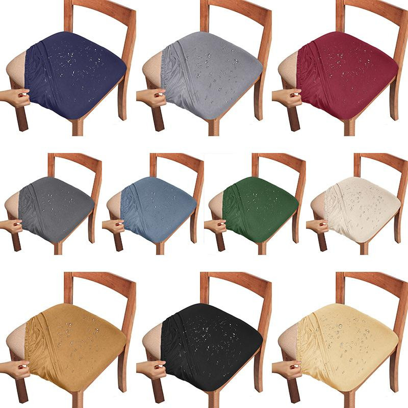 Wasserdichter und atmungsaktiver Stuhlbezug von Your Warm Home in Grau, elastischer Überwurf für Esszimmerstühle aus Polyester und Elasthan - Bild 3