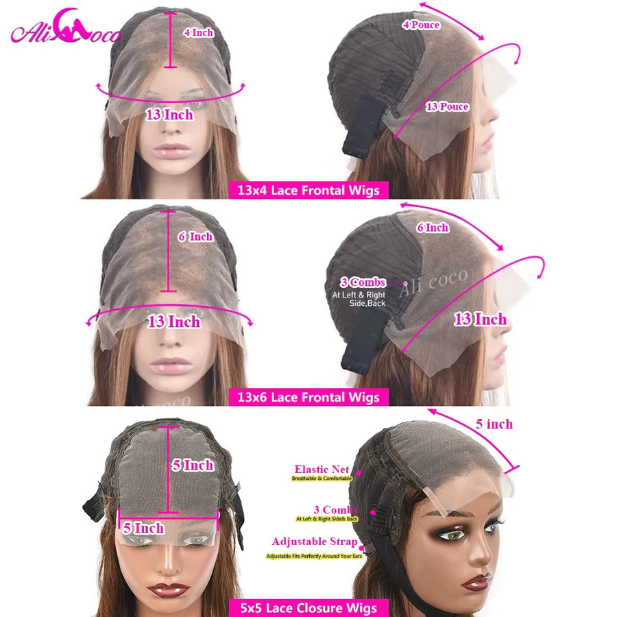 Ali Coco Echthaar Perücke, aschblonde Highlights, Lace Front, Damen - Bild 3