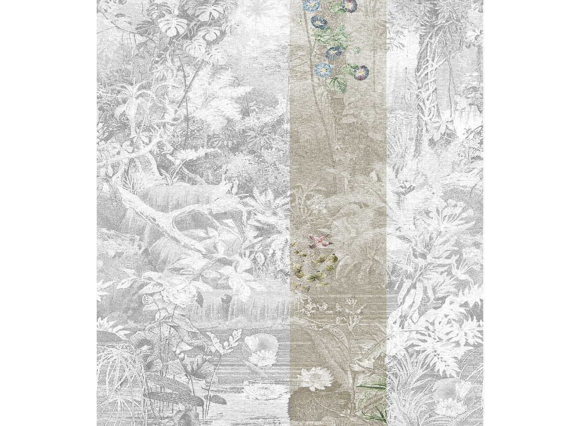 Jannelli & Volpi Mural Coari White Panel 3 mit floralem Design - Bild 1