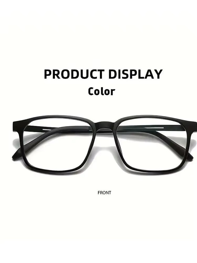 EVUNHUO Progressive Lesebrille, Titan, Vollrand, rechteckig, Unisex, schwarz - Bild 3
