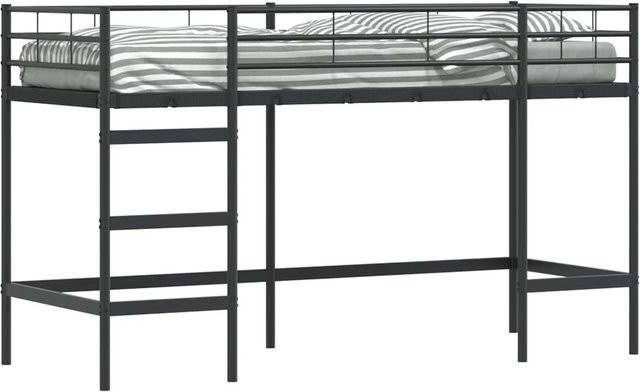vidaXL Kinderloftbett aus Metall in Schwarz Matt - Bild 1