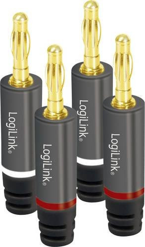 LogiLink CA1212 Audio Adapter mit Bananensteckern in Grau - Bild 1