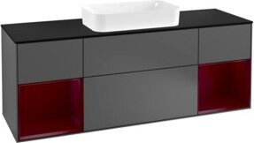 Villeroy & Boch Waschtischunterschrank Finion mit Abdeckplatte, Anthrazit matt, B/T: 160 x 50,1 cm - Bild 1