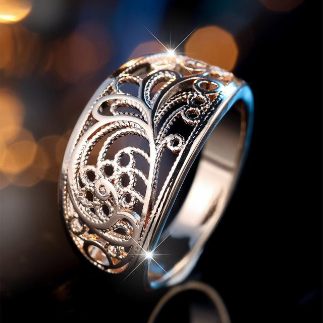 Bamos Ring, Kupfer, Gold, Vintage, Damen - Bild 1