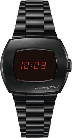 Hamilton Digitaluhr, Quarz, Edelstahl, Schwarz, Herren, Eckig - Bild 1