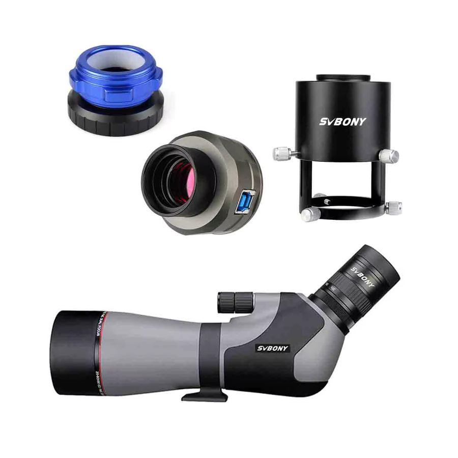 Svbony SV46P ED 20-60x80 Spektiv Fotografie Kit Teleskop in Schwarz, IPX7 wasserdicht und beschlagfrei für die professionelle Vogelbeobachtung - Bild 2