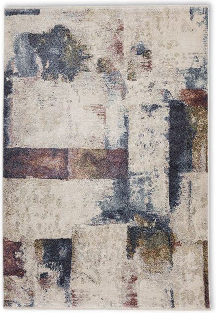 Moderner Teppich ORVIETO von Astra in Weiß und Multicolour, abstraktes Design, rechteckig, pflegeleicht und fußbodenheizunggeeignet - Bild 1