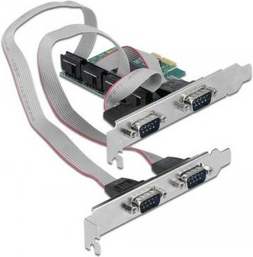 Delock 90410 PCI-Express Schnittstellenkarte zu 4 x Seriell RS-232 in Silber - Bild 1