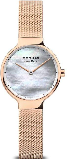 Bering Max Rene Damenuhr, Quarz, Edelstahl, Perlmutt, 27 mm, 5 ATM - Bild 1