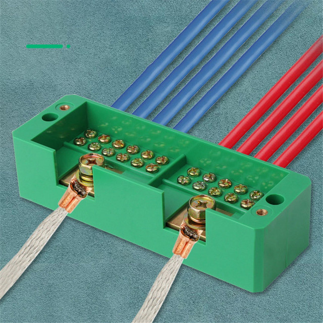 Supernew Einphasiger 2-in-6 Klemmenkasten Haushaltsverteilerkasten mit 6 Ausgängen, Grün, 220 V - Bild 1