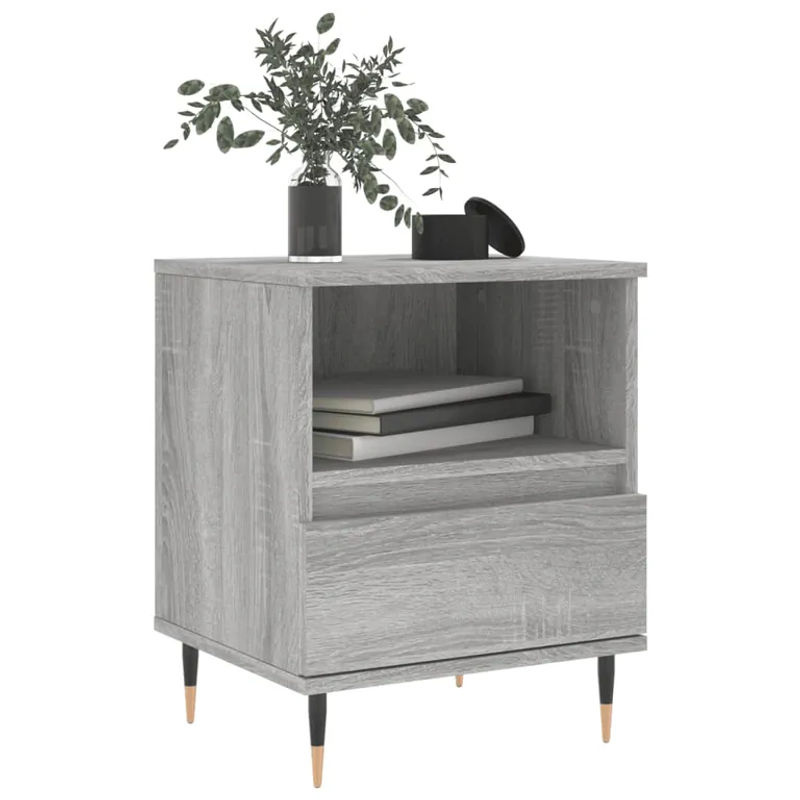 Vidaxl Nachttische 2er-Set in Grau, modern und klassisch, B/T/H: 40 x 35 x 50 cm - Bild 6