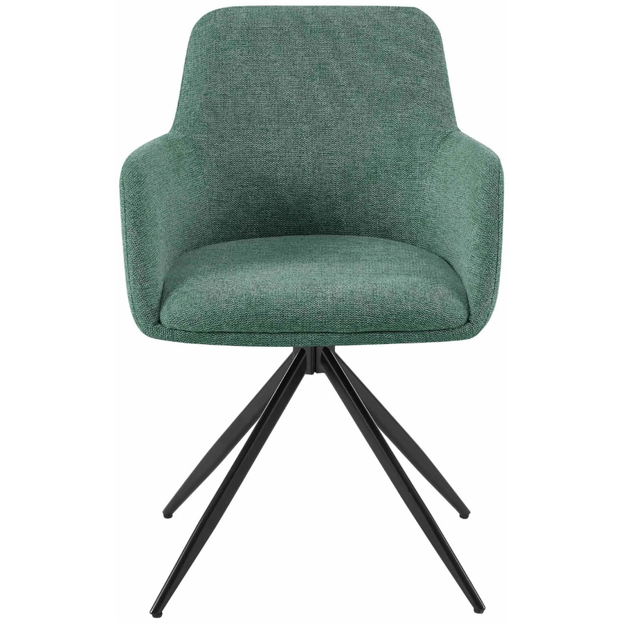 2er Set DELUKE Esszimmerstühle PELON aus Stoff in Grün, B/T/H: 56 x 62 x 81 cm - Bild 2