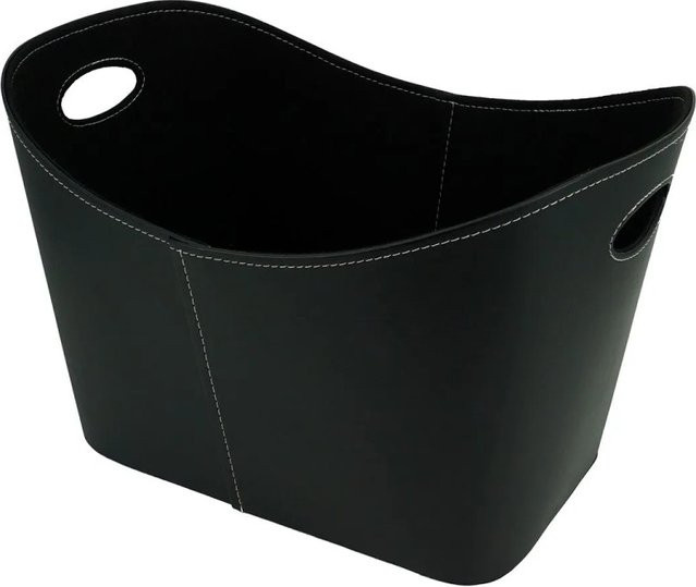 Valo Kunstlederkorb Schwarz B/T/H: 55 x 35 x 40 cm - Bild 1