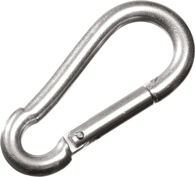 OBI Karabiner aus Edelstahl in Silber zur Befestigung von Sonnensegeln - Bild 1