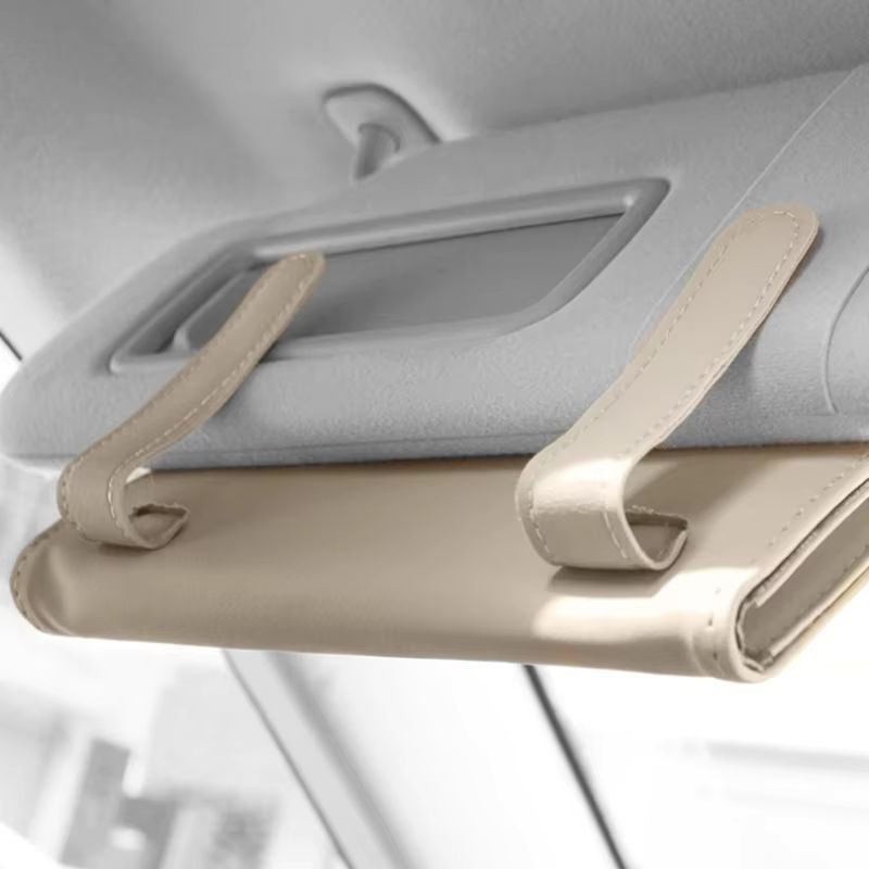 Hängende Auto-Taschentuchbox aus PU-Leder in Beige für PKW und LKW - Bild 2