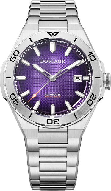 BORIAGE Herren Armbanduhr, Automatik, Edelstahl, Blau, 20 ATM - Bild 1