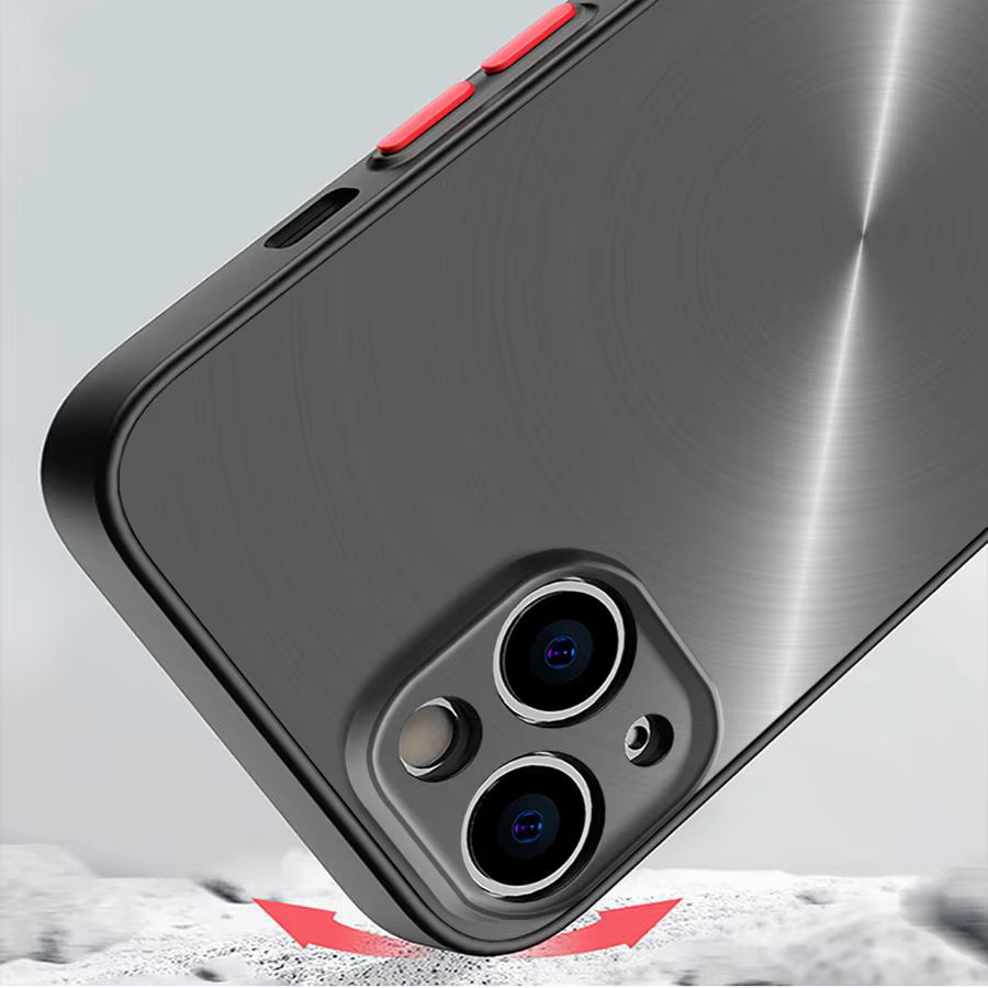 Schutzhülle mit gebürsteter Metallstruktur und Stahldruck für iPhone Modelle in Multicolor - Bild 2