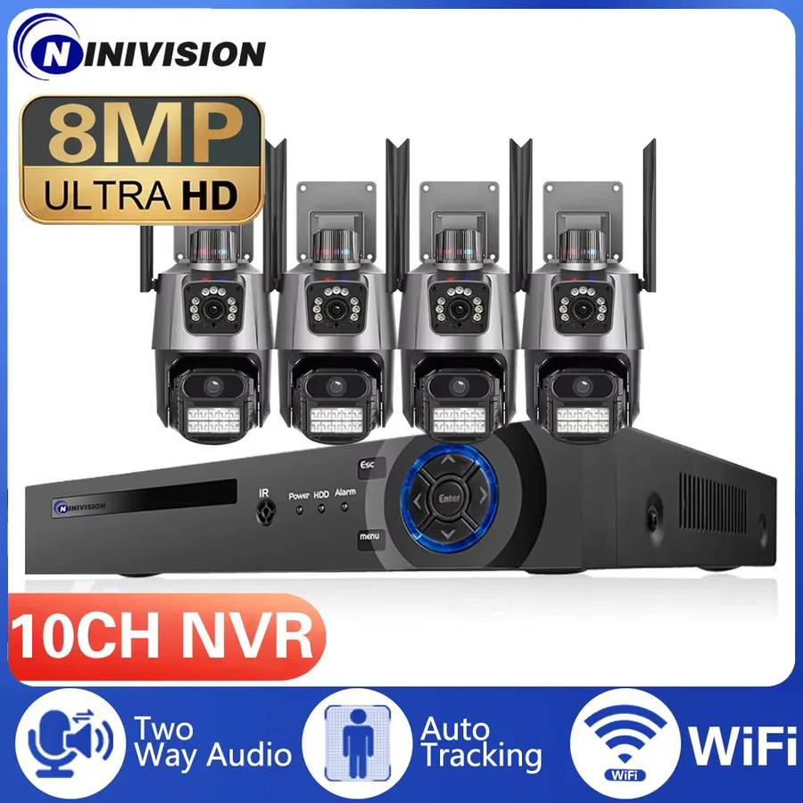 Overscam 10 Kanäle 8MP WLAN PTZ IP Überwachungssystem mit Doppel Linse, Zwei-Wege-Audio und Farb-Nachtsicht - Bild 7