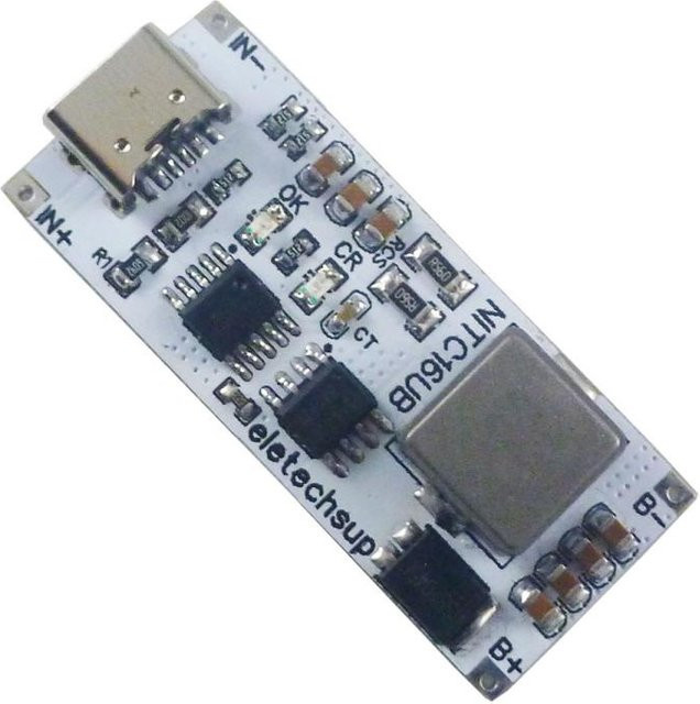 eletechsup NiMH Lademodul mit USB-C Anschluss für 4-12 Zellen, 5V DC Boost BMS CC/CV für NiCd und NiMH Batterien - Bild 1