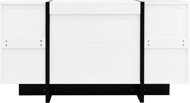 okwish Sideboard in Weiß mit 2 Türen und 4 Schubladen für Wohnzimmer und Esszimmer, B/T/H: 150 x 40 x 80 cm - Bild 1