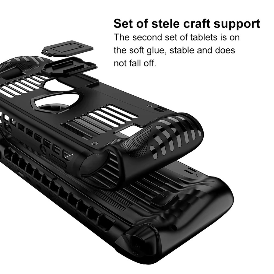Stoßfeste TPU-Schutzhülle für MSI Claw 8 AI+ 2025 in Schwarz mit integriertem Ständer - Bild 2