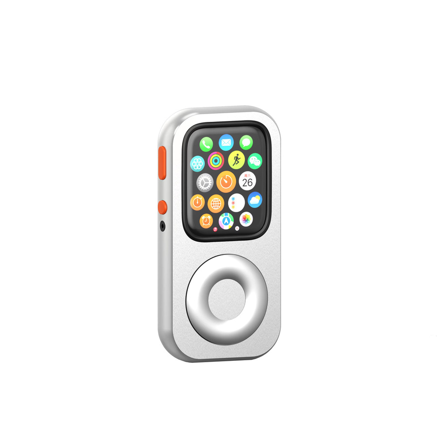 RePod Aluminium-Gehäuse für Apple Watch Series S10/S11 in Silber – CNC-Metall-Schutzabdeckung für Retro-Musikplayer-Funktion - Bild 5