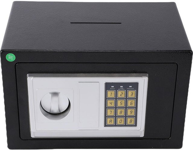 Artleeh Elektronische Digitale Tresorbox aus Manganstahl mit Tastatur und Tonalarm in Grau - Bild 1