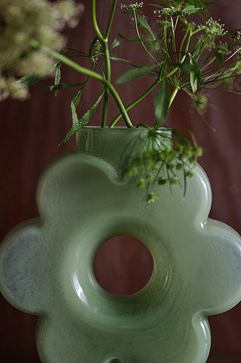 BLOMSTRA Vase aus Glas in Grün, Höhe: 22,0 cm, Breite: 20,0 cm, Tiefe: 7,5 cm - Bild 1