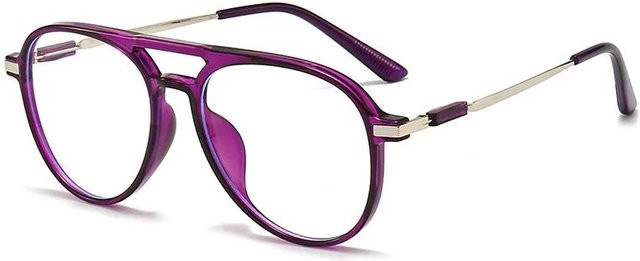Dote Lesebrille, quadratisch, Kunststoff, transparent, purple, Unisex - Bild 1