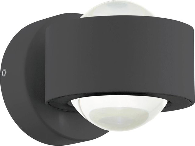 Eglo LED Wandleuchte Ono 2 Up-Down 2-flammig in Anthrazit mit transparenten Schirmen - Bild 1