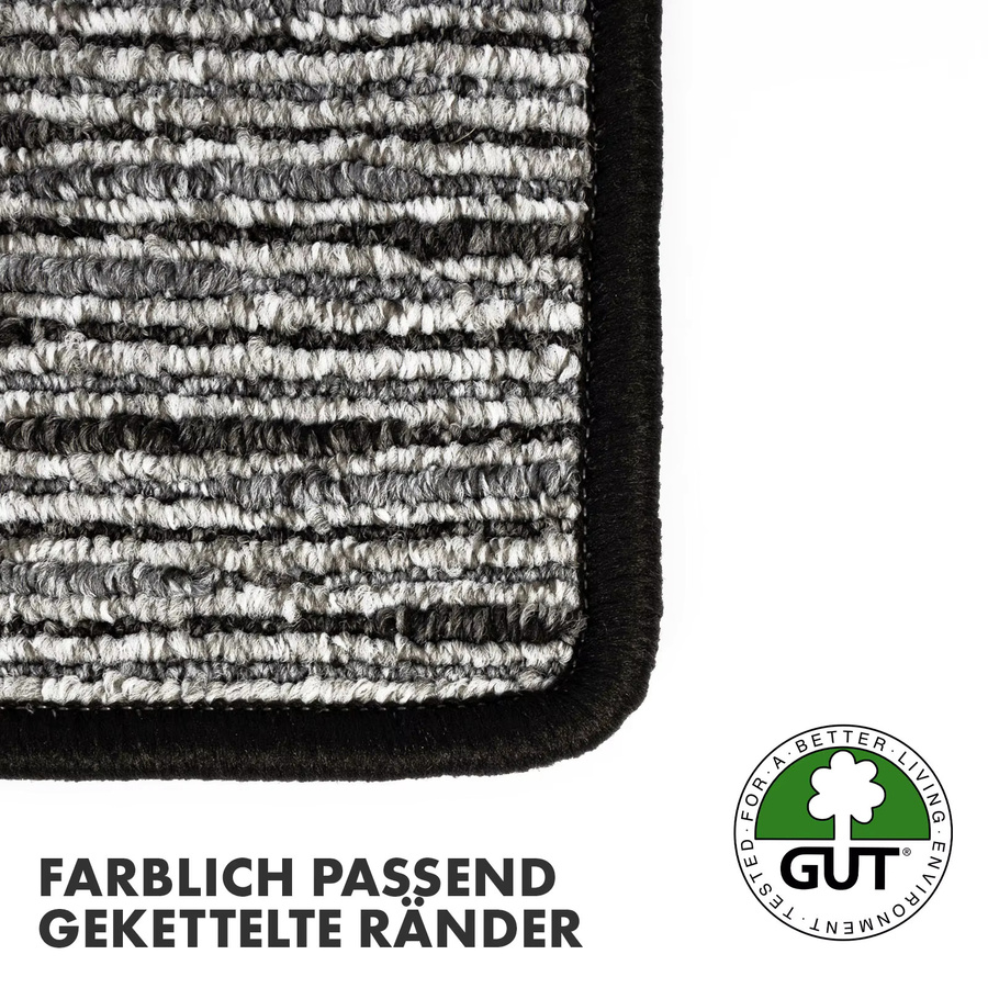 Teppichläufer Geneva von FLOORDIREKT, gestreifter Flurteppich und Küchenläufer mit Filzrücken, braun, Breite: 67 cm, fußbodenheizunggeeignet - Bild 4