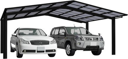 Ximax Alu Doppelcarport Linea Typ 80 Schwarz B/T: 545,6 x 495,4 cm - Bild 3