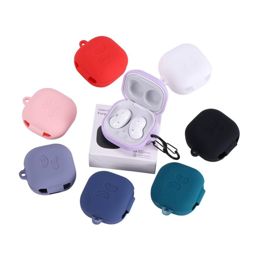 Stoßfeste Silikonhülle für Samsung Galaxy Buds Live, Buds 2, Buds Pro, Buds 2 Pro und Buds FE in Schwarz - Bild 2