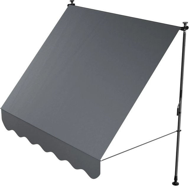 Juskys Klemmmarkise Kapstadt in Grau, B/H: 200 x 120 cm - Bild 1