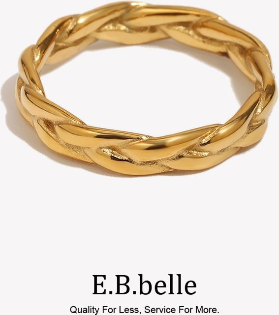 E.B.belle Ring, Edelstahl, Gold, Klassisch, Damen und Mädchen - Bild 1