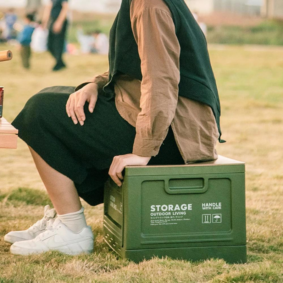 Binchi Outdoor Camping Klappboxen Set 5 Stück, Kofferraum Organizer und Picknickbox, Farbe: Weiß - Bild 4