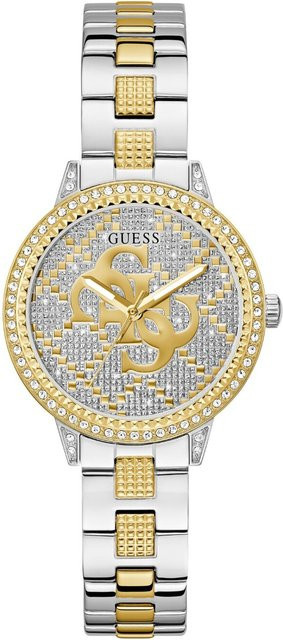 Guess Damenuhr G-Lace, Quarz, Edelstahl, Silber, 34 mm, 3 ATM - Bild 1
