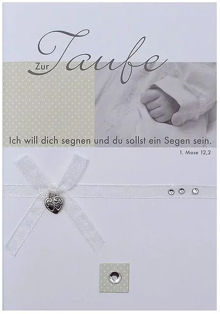 Depesche Klappkarte zur Taufe in Weiß für Babys - Bild 1
